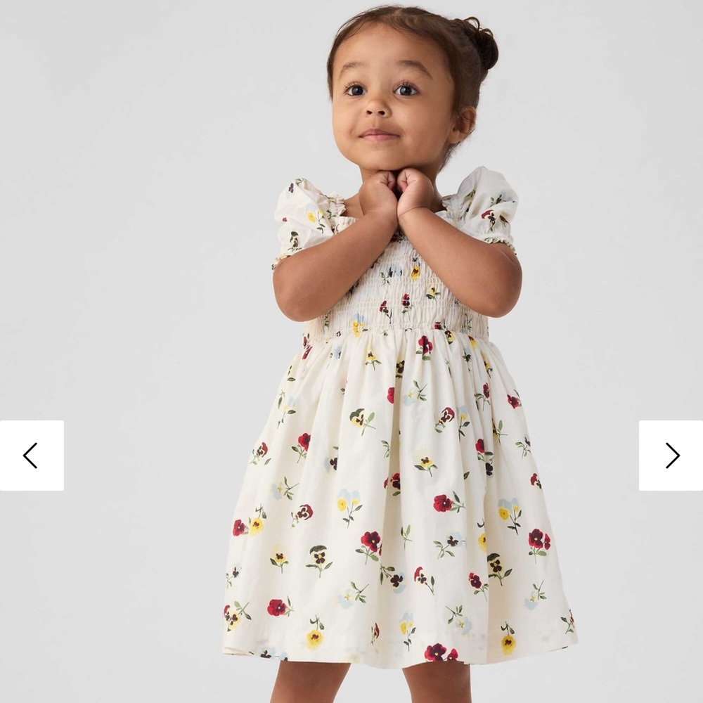 GAPxDOEN Floral White Kids Dress (2T)